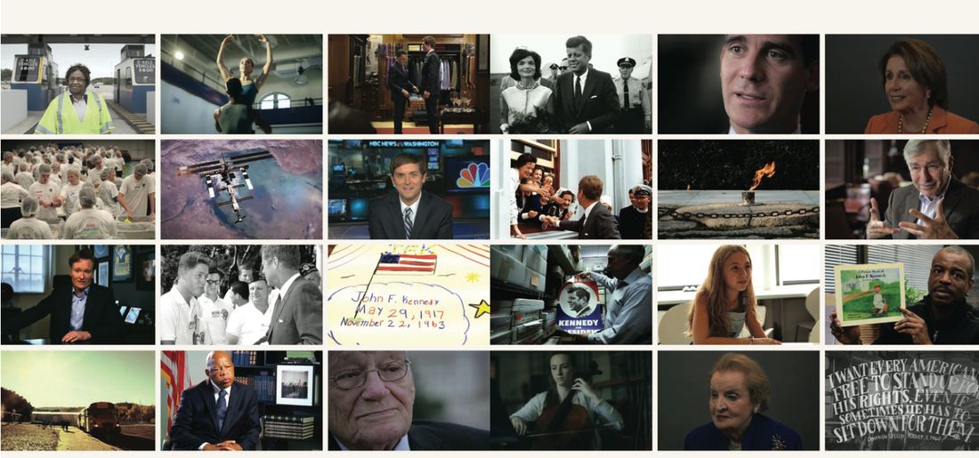 Grid of interview stills from the site’s contributors